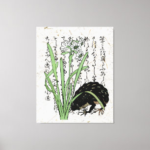Japanska botaniska grodyngdyngdrom från artonhundr canvastryck
