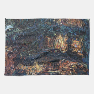 Japanska bron av Claude Monet, Vintage Fine Art Kökshandduk