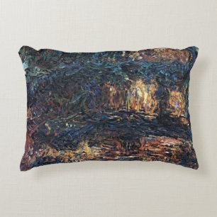 Japanska bron av Claude Monet, Vintage Fine Art Prydnadskudde