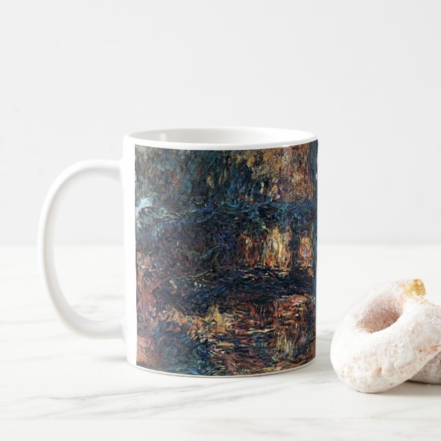 Japanska bron av Claude Monet, Vintage finkonst Kaffemugg (Med munk)
