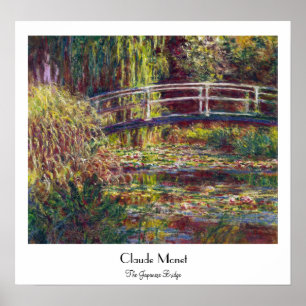Japanska bron Claude Monet-coolan, gammal, mästare Poster