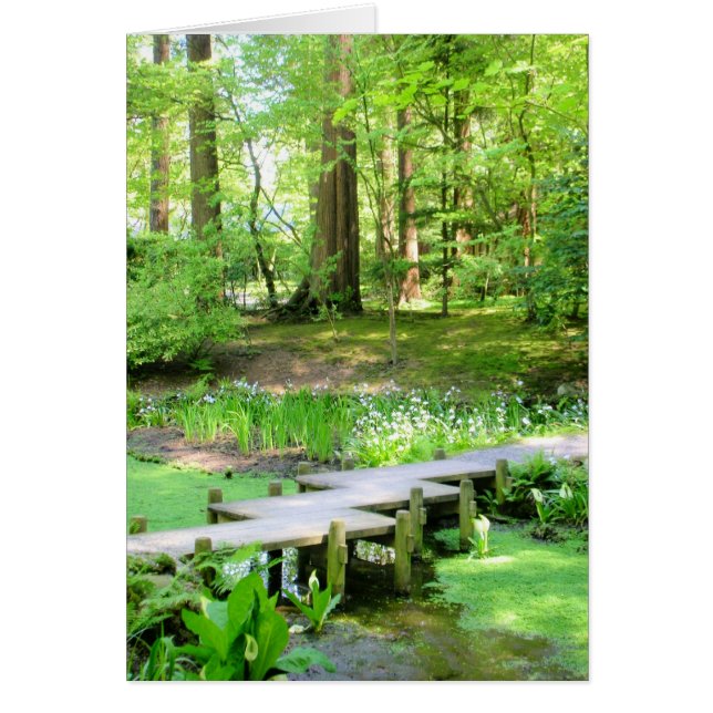 Japanska bron i Nitobe Gardens Hälsningskort (Framsidan)