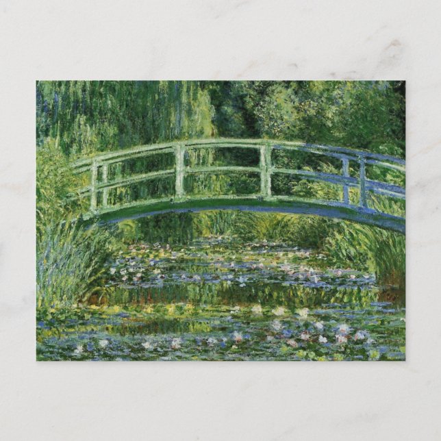 Japanska bron Monet Vatten Lilies Vykort (Framsida)