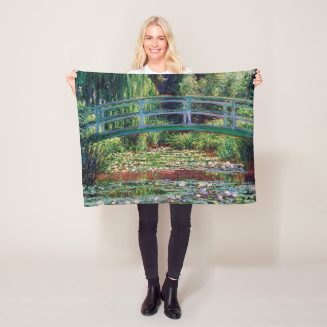 Japanska bron (Vatten-Lily Pond), Monet Fleecefilt (På plats)