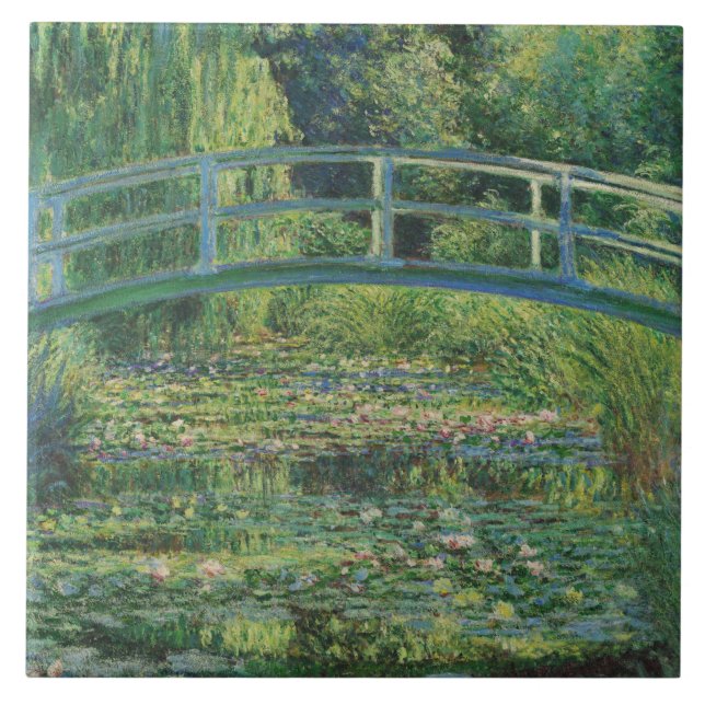 Japanska bron (Vatten-Lily Pond), Monet Kakelplatta (Framsidan)