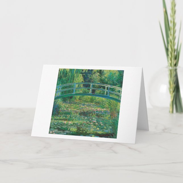 Japanska bron (Vatten-Lily Pond), Monet Kort (Framsida)