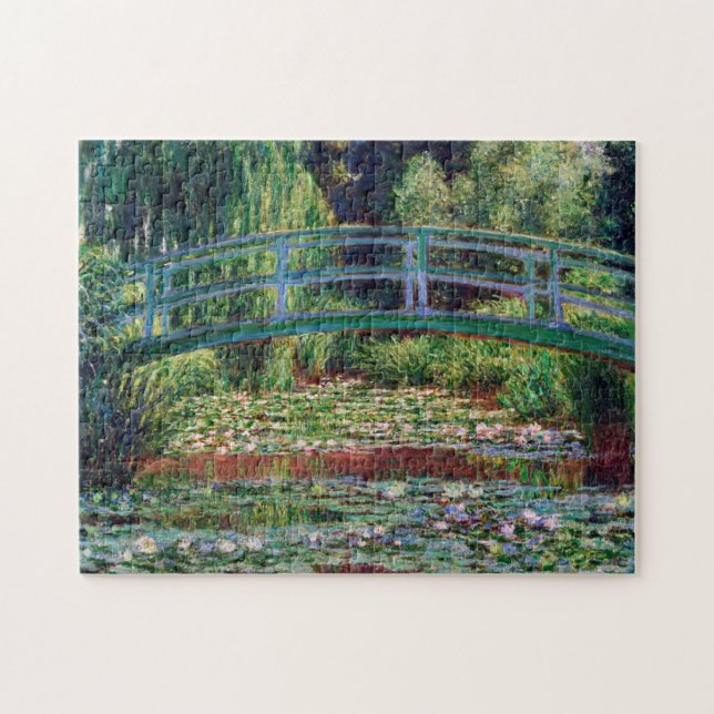 Japanska bron (Vatten-Lily Pond), Monet Pussel (Horisontell)