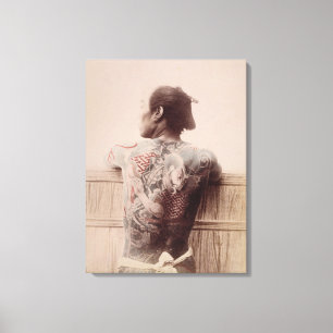 Japanska brudgum tatueringar, c.1880 (fotoet) canvastryck