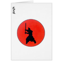 Japanska Bushido Hälsningskort