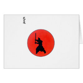 Japanska Bushido Hälsningskort