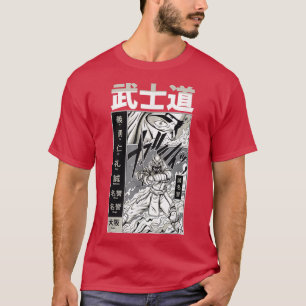Japanska Bushido Samurai Warrior Manga Fighter T Shirt