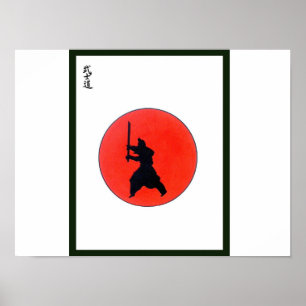 Japanska bushido-vägen Poster Warrior