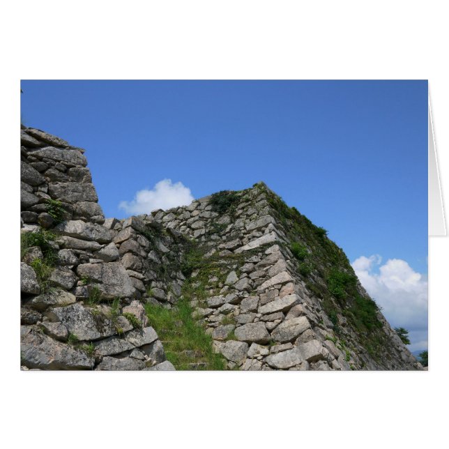 Japanska Castle Ruins Hälsningskort (Framsidan Horizontal)