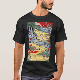 Japanska Cats Land, Utagawa Kunitoshi T Shirt