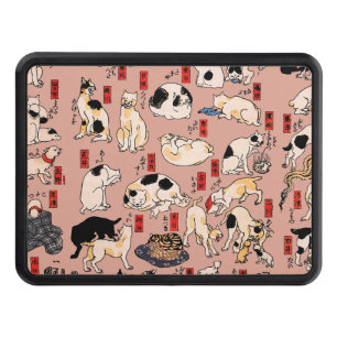 Japanska Cats Ukiyo-e Art Funny Dragkroksskydd