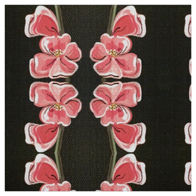 Japanska Cherry Blommar Fabric Tyg (Provkarta)