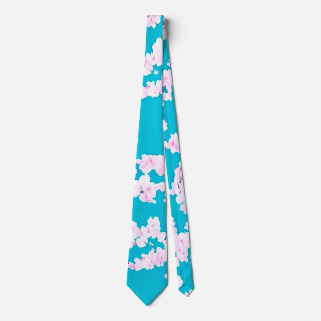 Japanska Cherry Blommar Mönster Vår Blooms Tie Slips (Framsida)