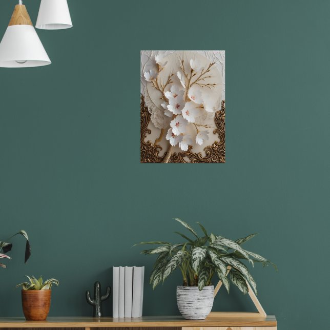 Japanska Cherry-Blommar Poster (Vardagsrum 1)