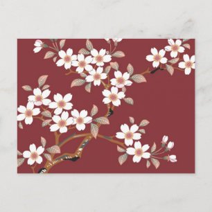 Japanska Cherry-Blommar Vykort