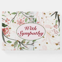 Japanska Cherry Blommars Flowers with Sympathy Gästböcker