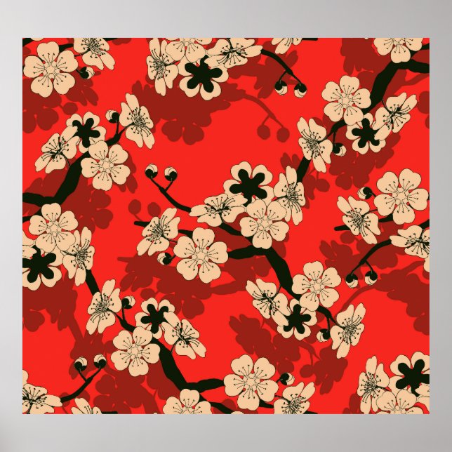 Japanska Cherry Gren: Snyggt Poster (Framsidan)