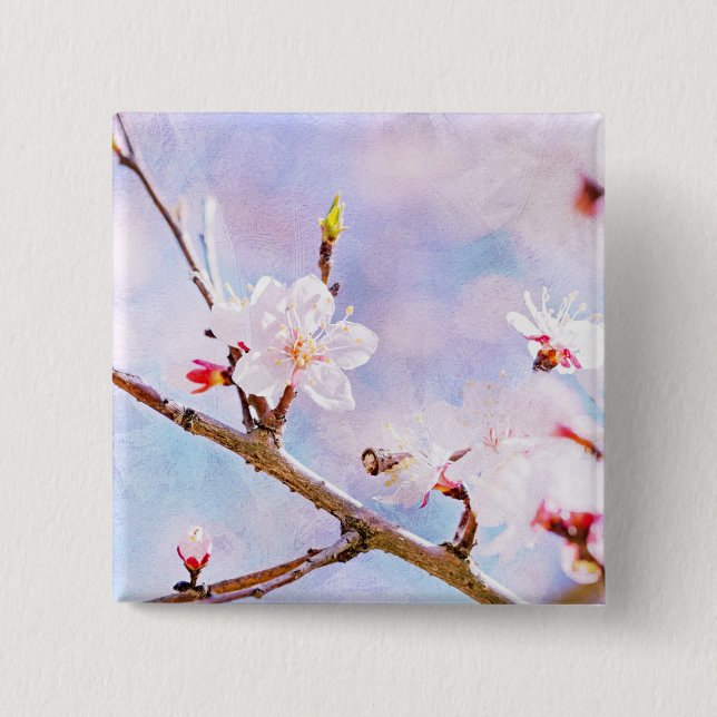 Japanska Cherry - Sakura i Bloom Knapp (Framsida)