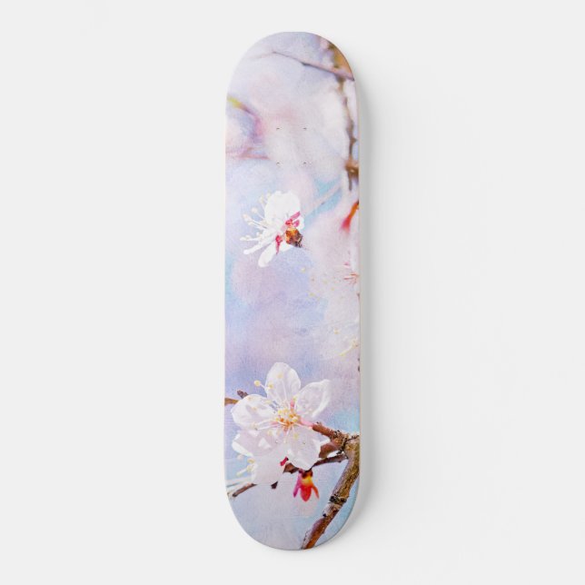 Japanska Cherry - Sakura i Bloom Skateboard Bräda 20,5 Cm (Framsida)