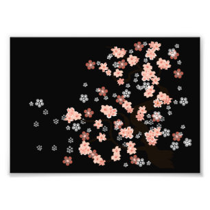 Japanska Cherry Träd Blommar Fototryck