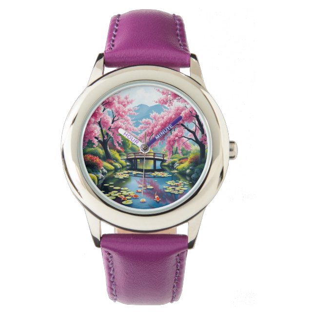 Japanska Cherry Träd Garden eWatch Watch Armbandsur (Framsida)