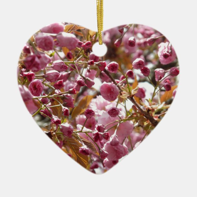 Japanska Cherry Träd Julgransprydnad Keramik (Framsidan)