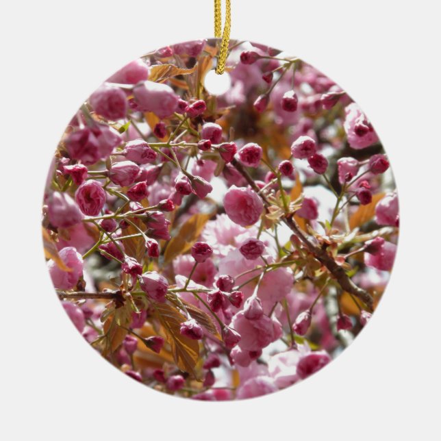 Japanska Cherry Träd Julgransprydnad Keramik (Framsidan)