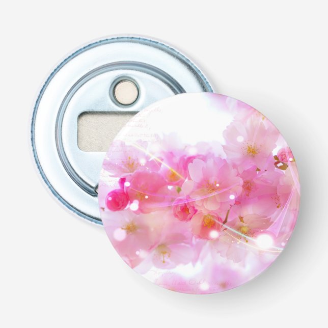 Japanska Cherry Träd med Pastel Rosa Blommars Flasköppnare (Framsidan)