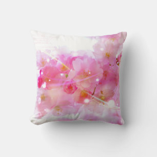Japanska Cherry Träd med Pastel Rosa Blommars Kudde
