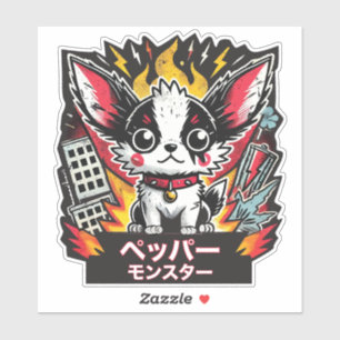 Japanska Chihuahua Monster Klistermärken