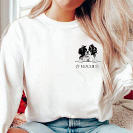 Japanska Chin Hund Personlig Hand Teckning T Shirt