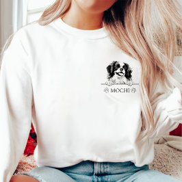 Japanska Chin Hund Personlig Hand Teckning T Shirt