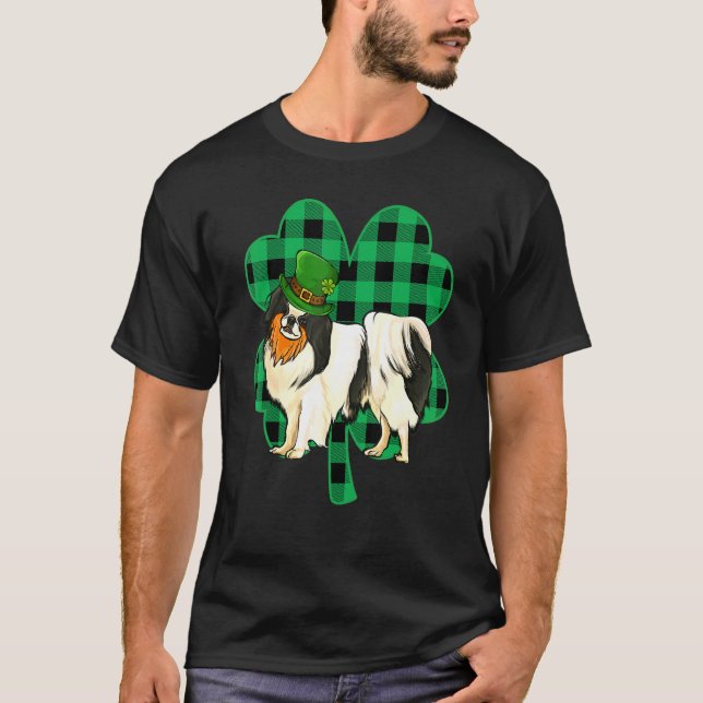 Japanska Chin Leprechaun St patricks day Lucky C T Shirt (Framsida)