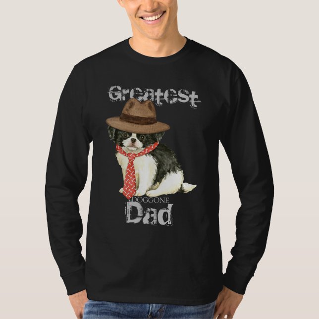 Japanska Chin Pappa T-shirt (Framsida)
