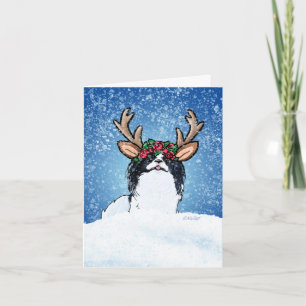 Japanska Chin Reindeer Helgdag Card Helgkort