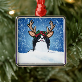 Japanska Chin Reindeer Metall Ornament