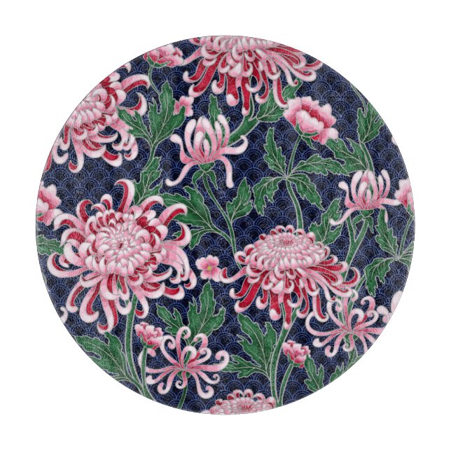 Japanska Chrysanthemum Peonies Vintage Mönster (Framsidan)