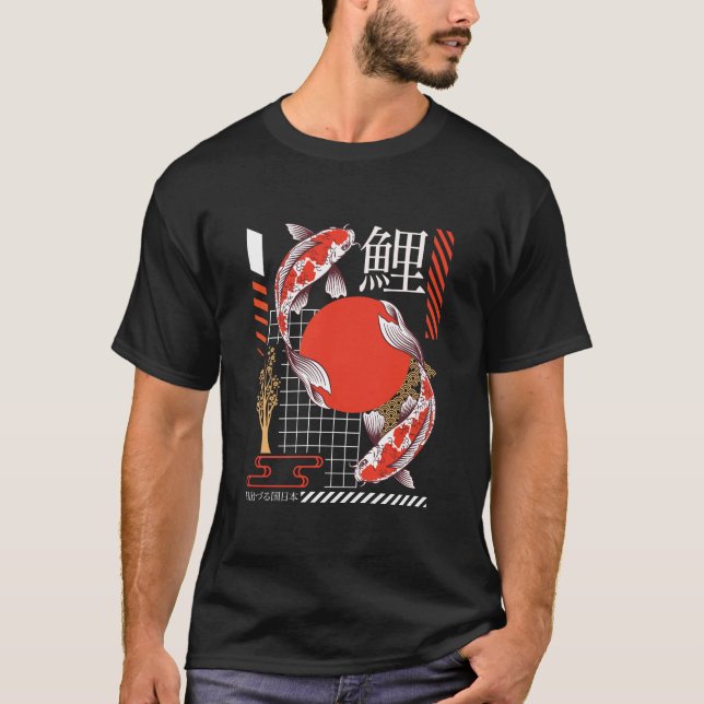 Japanska Coi Streetwear T Shirt (Framsida)