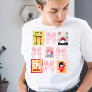 Japanska Coquette Frimärke-samlingen T Shirt
