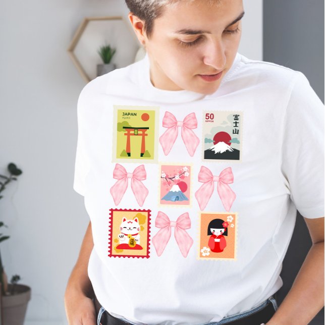 Japanska Coquette Frimärke-samlingen T Shirt (Skapare uppladdad)