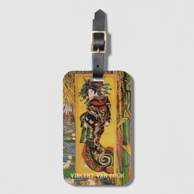 Japanska Courtesan Oiran av Vincent van Gogh Bagagebricka (Framsida vertikal)