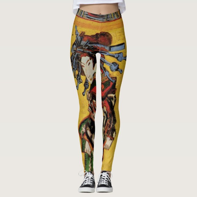 Japanska Courtesan Oiran av Vincent van Gogh Leggings (Framsida)