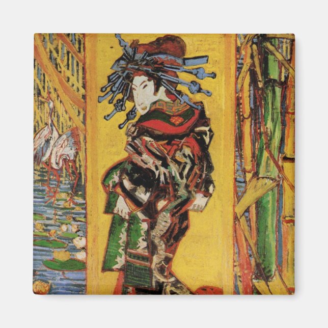 Japanska Courtesan Oiran av Vincent van Gogh Magnet (Framsidan)