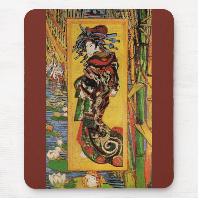 Japanska Courtesan Oiran av Vincent van Gogh Musmatta (Framsidan)