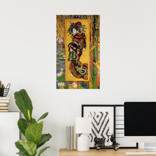 Japanska Courtesan Oiran av Vincent van Gogh Poster (Hemmakontoret)