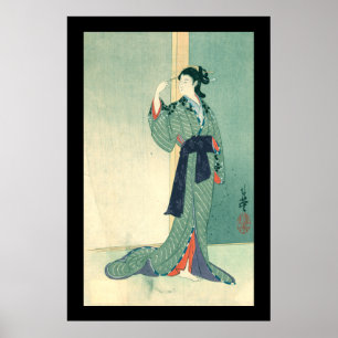 Japanska Courtesan (svart) Poster